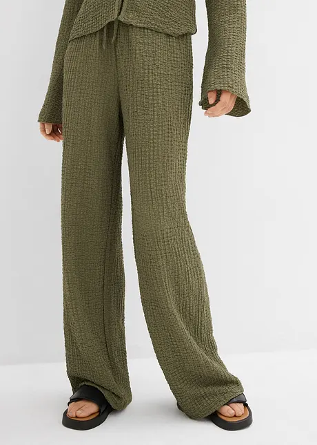 Pantaloni larghi in crêpe, bonprix
