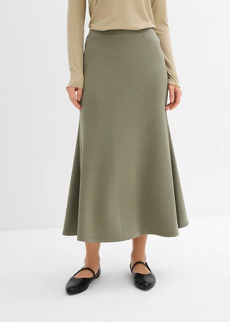 Gonna midi effetto neoprene, bonprix