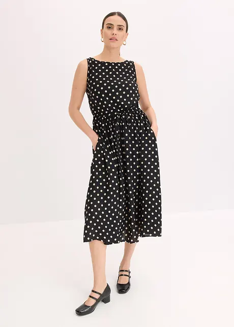 Abito midi con laccetto da annodare, bonprix