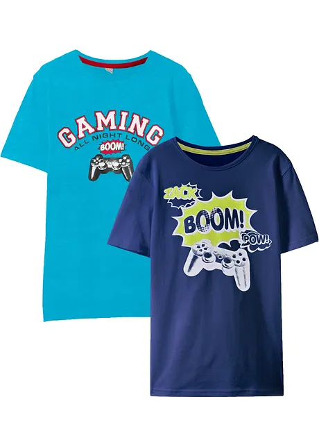 T-shirt in puro cotone biologico (pacco da 2), bonprix