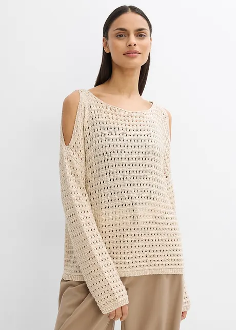 Maglione boxy con cut-out, bonprix