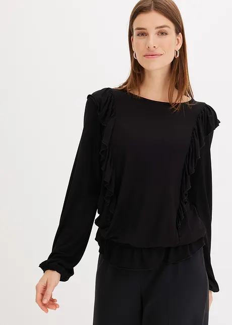 Maglia con volant, bonprix