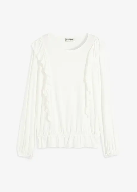 Maglia con volant, bonprix