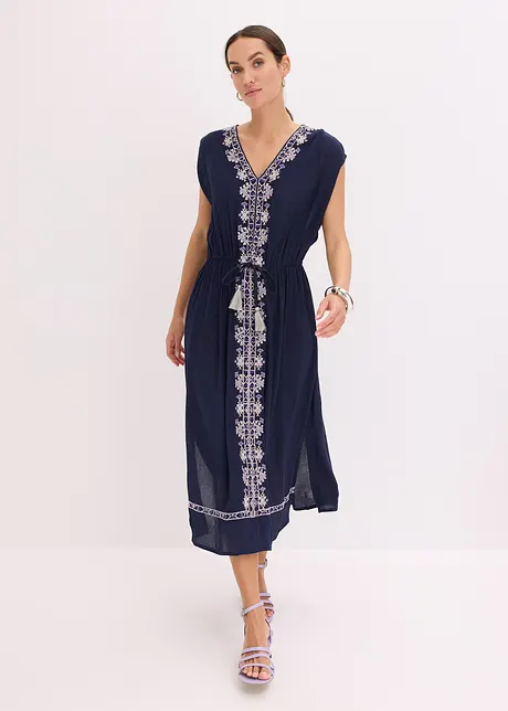 Abito midi con ricamo in stile bohémien, bonprix