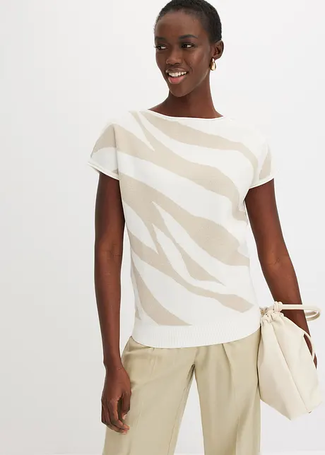 Maglione in filato fine con fili glitterati, bonprix