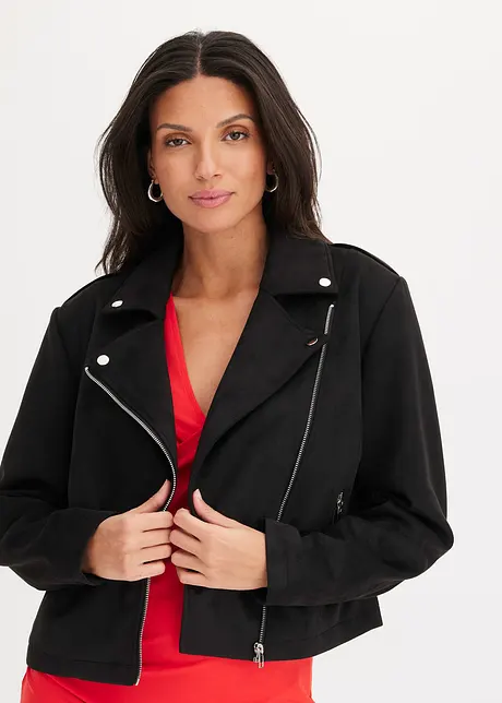 Giacca cropped in similpelle, bonprix