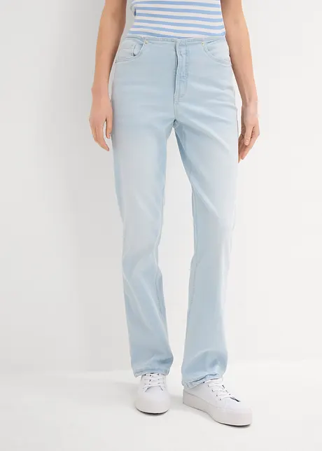 Jeans straight, vita media, bonprix
