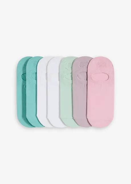 Fantasmini con cotone biologico e strisce in silicone (pacco da 7 paia), bonprix