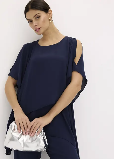 Blusa asimmetrica a più veli, bonprix