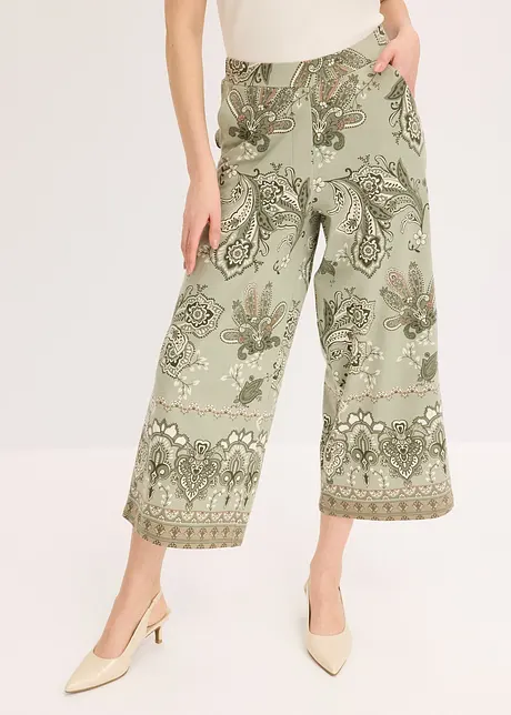 Pantaloni in jersey con fantasia paisley, bonprix