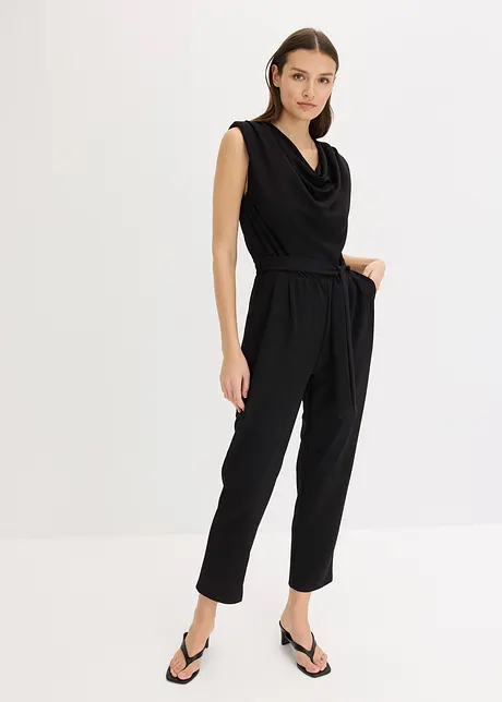 Tuta elegante in jersey con spalline imbottite, bonprix