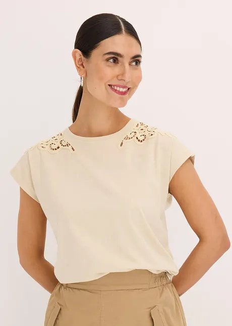 Maglia con dettagli in pizzo, bonprix