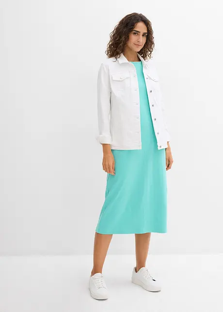 Abito midi in puro cotone biologico pesante, bonprix