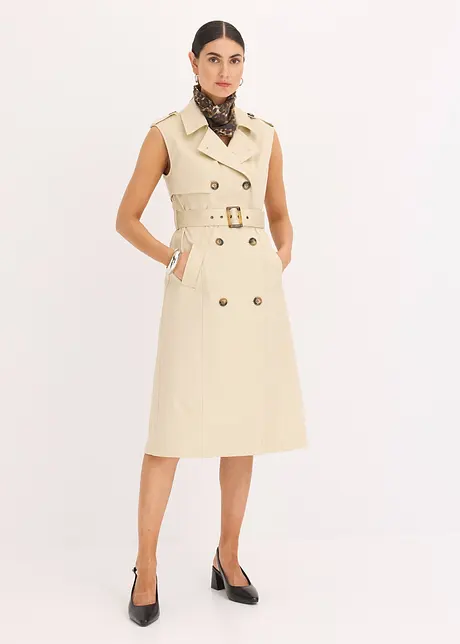 Abito stile trench con cintura, bonprix