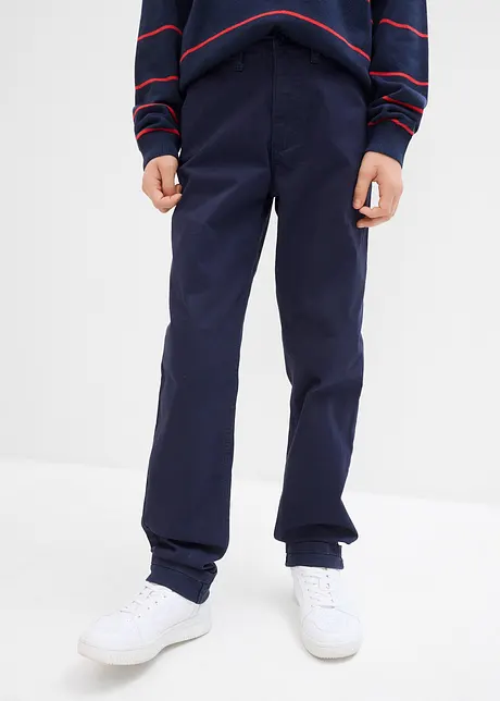 Pantaloni chino in cotone elasticizzato, slim fit, bonprix