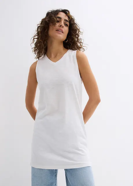 Top lungo in puro cotone biologico (pacco da 2), bonprix