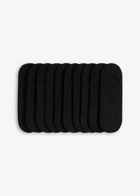 Fantasmini con cotone biologico e strisce in silicone (pacco da 10 paia), bonprix