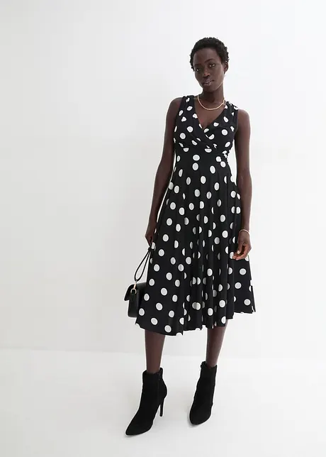 Abito in maglina a pois, bonprix