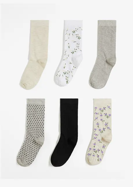 Calzini con cotone biologico (pacco da 6 paia), bonprix