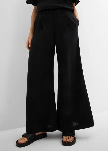 Pantaloni a palazzo con pinces, bonprix