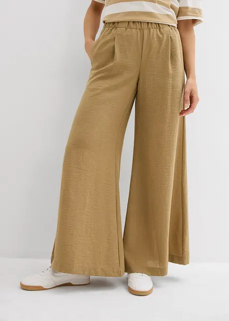 Pantaloni a palazzo con pinces, bonprix