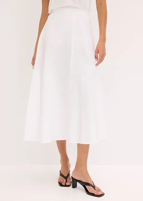 Gonna midi in misto viscosa fluente, bonprix