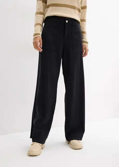 Pantaloni larghi in misto lino fresco, bonprix