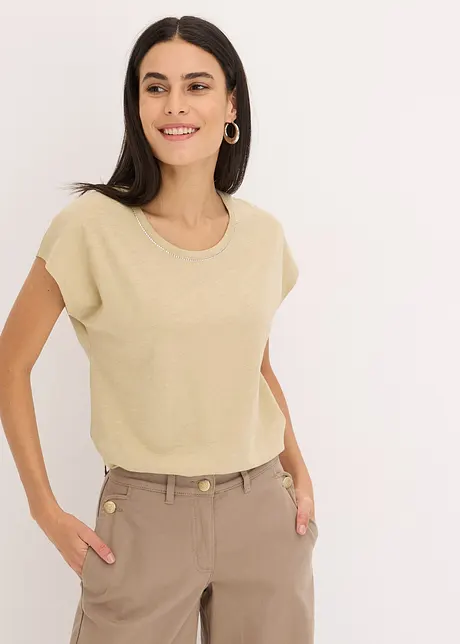 Maglia effetto lino, bonprix
