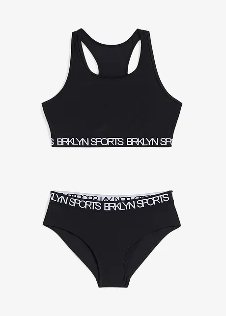 Bikini sportivo con spalline olimpioniche (set 2 pezzi), bonprix