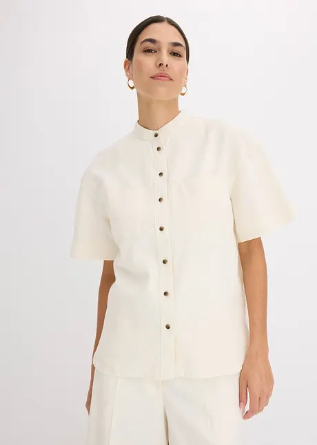 Camicia in misto viscosa fine, bonprix