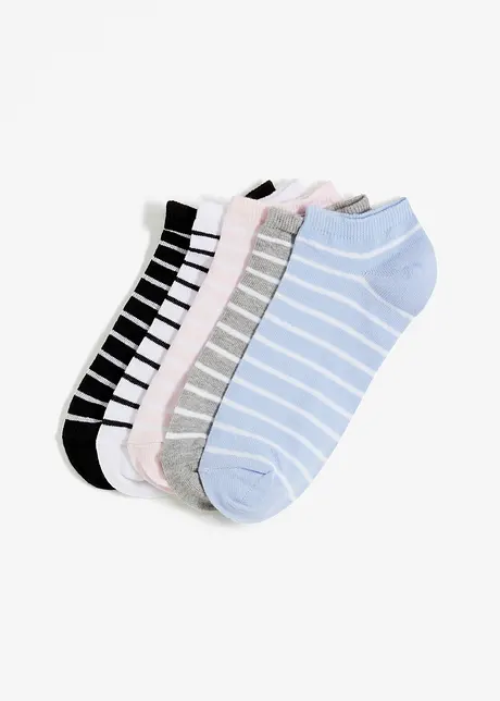 Calzini per sneakers con cotone biologico (pacco da 5 paia), bonprix