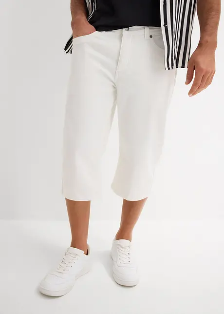 Bermuda lunghi in jeans elasticizzati, regular fit, bonprix