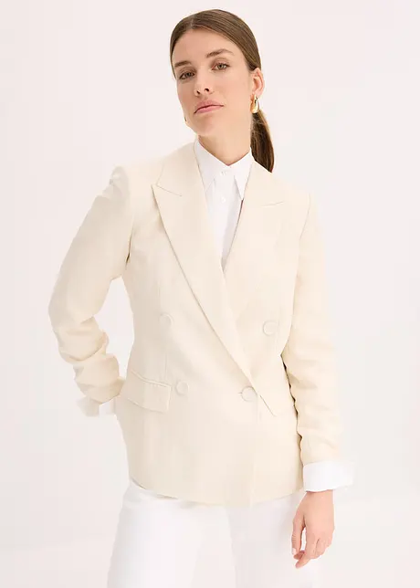 Blazer con lyocell effetto crinkle, bonprix