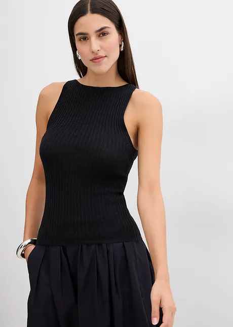 Top in maglia aderente in misto viscosa, bonprix