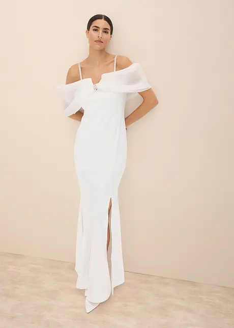 Abito da sposa in satin lucido con strass, bonprix