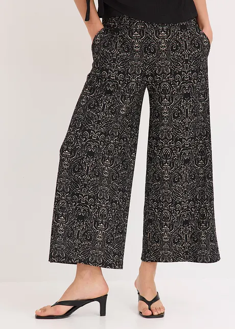 Pantaloni culotte in  jersey crêpe, bonprix