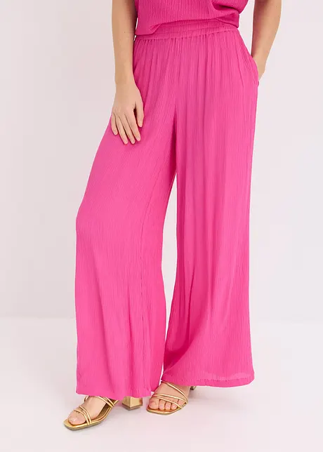 Pantaloni con elastico in vita in viscosa fluente, bonprix