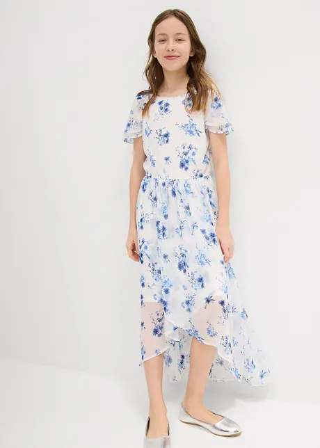 Abito in chiffon crinkle operato, bonprix