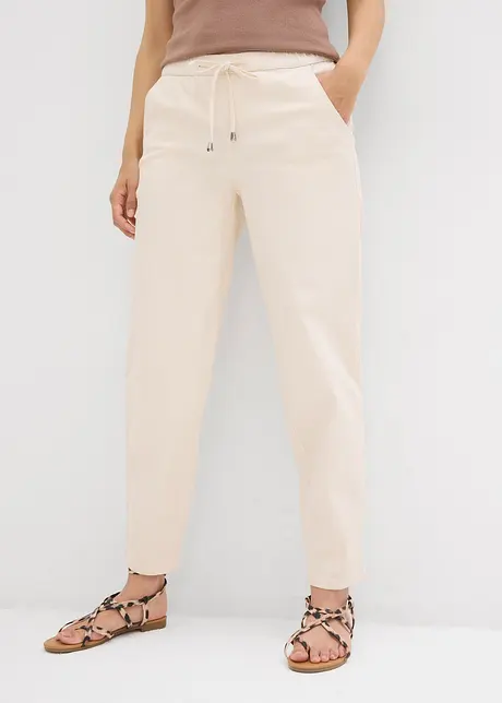 Jeans barrel shape con cinta comoda, vita media, bonprix