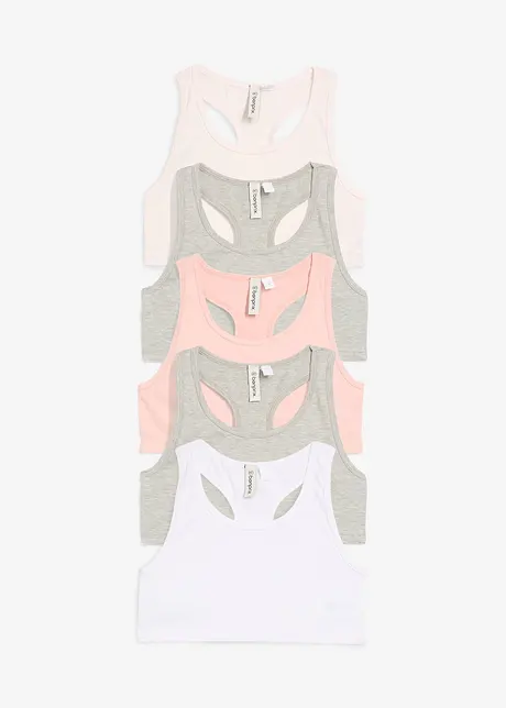 Reggiseno bustier con cotone morbido (pacco da 5), bonprix