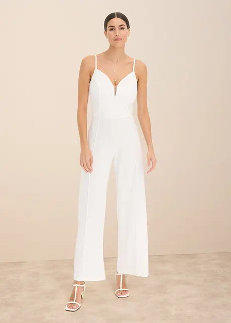 Tuta elegante con spalline e pizzo, bonprix
