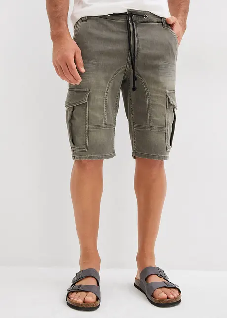 Bermuda di jeans in felpa, regular fit, bonprix