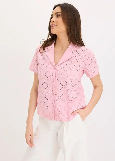 Camicetta con ricami traforati, bonprix