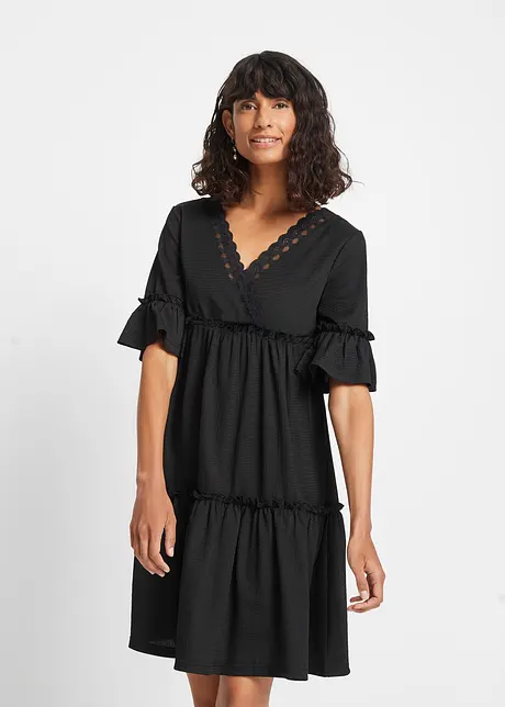 Abito con ricami traforati, bonprix