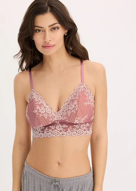 Reggiseno bustier senza ferretto con materiale riciclato, bonprix
