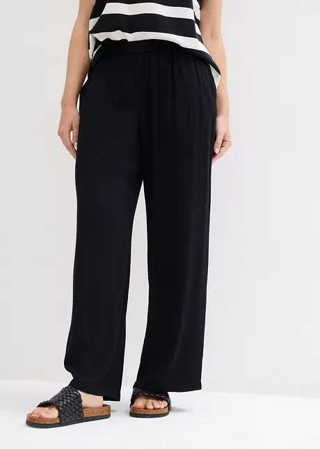 Pantaloni a palazzo in morbida viscosa, bonprix