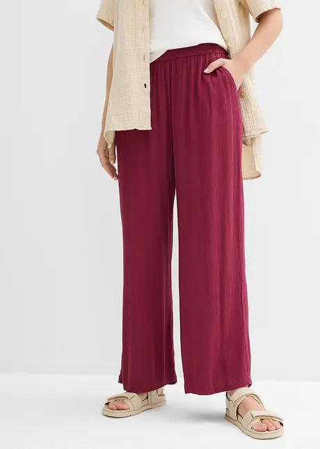 Pantaloni a palazzo in morbida viscosa, bonprix