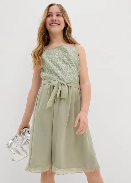 Abito in chiffon con paillettes, bonprix
