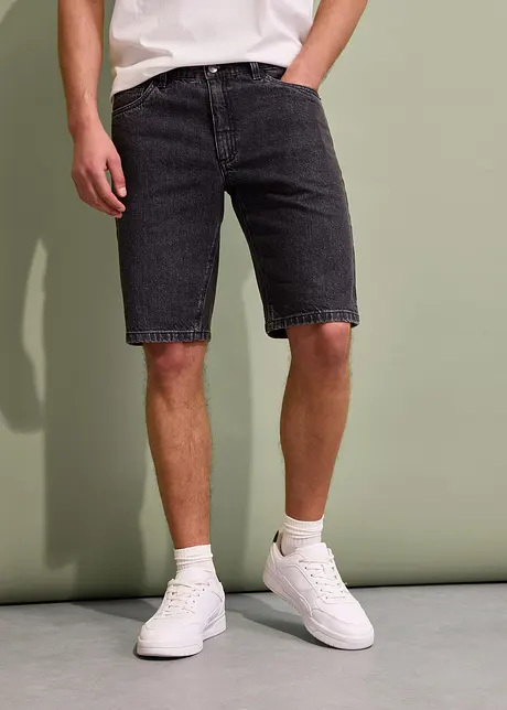 Bermuda elasticizzati in jeans, relaxed fit, bonprix