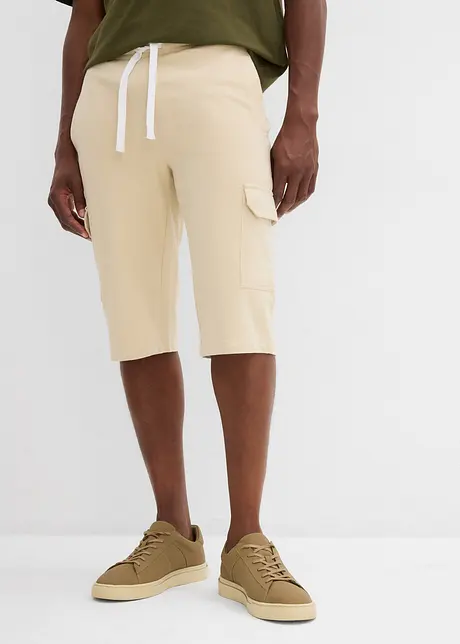 Bermuda in felpa di puro cotone biologico con tasche cargo, bonprix